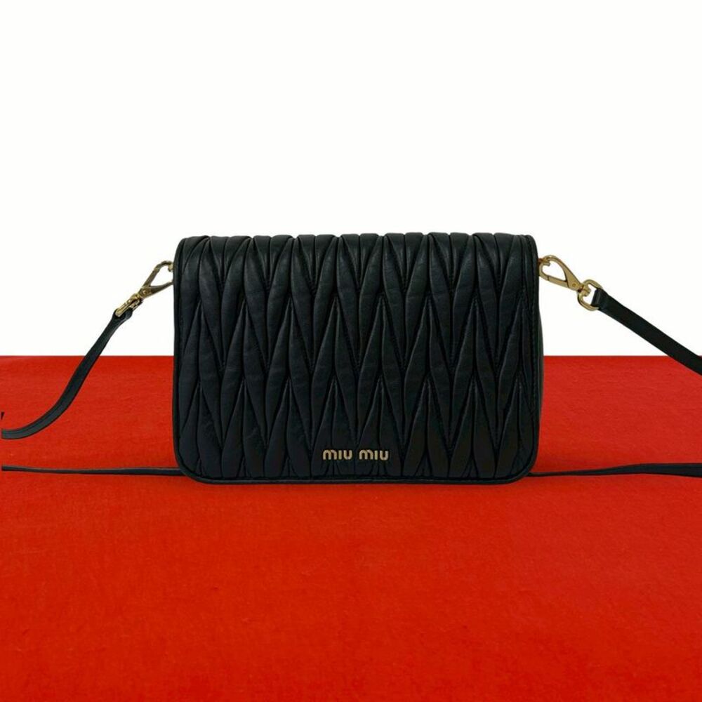 Miu Miu Matelassé Leather Mini Shoulder Bag